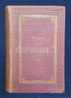 Sévigné, Madame de [Marie de Rabutin-Chantal, marquise de Sévigné] Lettres de Mme de Sévigné. Précédées d'une notice sur la vie et du traité sur le style épistolaire de Madame de Sévigné. Par M. Suard. Paris, 1866. Libraire de Firmin Didot Freres, Files et Companie - Imprimerie de l'Institut. 1 t. (címképen a szerző acélmetszetű mellképe) + 651 + [1] p. Marie de Rabutin-Chantal (1626-1696), Sévigné márkijának özvegye, francia nemesi családból származó írónő, a XVII. század egyik legjelentősebb levelezője. A gondos nevelésben részesült arisztokrata hölgy hamar megözvegyült, a párizsi udvarba is bejáratos márkiné hol bretagne-i kastélyában, hol az udvarban tartózkodva nevelte gyermekeit. A francia udvar pletykáiról, a mindennapi életről lebilicselően, csipkelődő módon levelező írónő hosszú élete során 1600-nál is több levelet írt, eleinte arisztrokrata levélpartnereihez, később, Provance-ba házadosodó lányához. A csiszolt stílusáról és életmódtörténeti részleteiről nevezetes írónő leveleit már 1697-től elkezdték kiadni, a teljes kiadásra azonban csak III. Napóleon császársága idején, 1862-1867 között került sor. Kiadványunk a teljes korpuszból a legjellegzetesebb leveleket adja közre, 318 levelet az 1655-1696 közötti időszakból. A levélválogatás előtt alapos bevezető életrajzi esszé, valamint rövid tanulmány Madame de Sévigné episztoláinak stílusművészetéről. Aranyozott, vaknyomásos, enyhén sérült gerincű korabeli egészvászon kötésben, márványmintás festésű lapszélekkel. Jó példány.