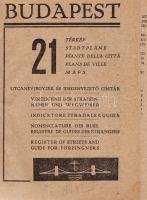 Budapest 21 térképe, utcanévjegyzékkel és idegenvezető címtárral.
Budapest, (1942). Fővárosi Közmun...