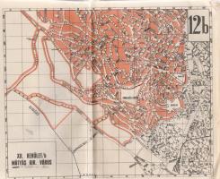 Budapest 21 térképe, utcanévjegyzékkel és idegenvezető címtárral.
Budapest, (1942). Fővárosi Közmun...