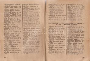 Budapest 21 térképe, utcanévjegyzékkel és idegenvezető címtárral.
Budapest, (1942). Fővárosi Közmun...
