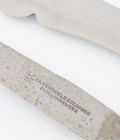 6 darab ezüst (Ag) nyelű evőeszköz, jelzett, bruttó: 230g