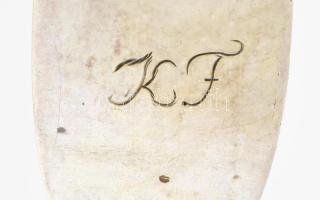 Ezüst (Ag) szószos kanál, jelzett, nettó: 170g