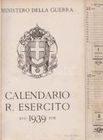 Calendario r. esercito 1939 (XVII-XVIII).
(Milano, 1938. Ministerio della Guerra - Edizioni Luigi A...