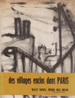 Ronis, Willy - Mac Orlan, Pierre: Belleville et Ménilmontant. Willy Ronis fotóművész felvételei Pierre Mac Orlan francia nyelvű szövegével. (1954) (Paris, 1954). B. Arthaud (L'Impremerie Wallon, Vichy). [30] + 88 + [8] p. Fotóalbumunk a Párizs belvárosától keletre fekvő két lakónegyed, Belleville és Ménilmontant 1950-es évekbeli, ma már alig látható arculatát örökíti meg. A munkások és bohémek lakta, kanyargós és szűk utcákból álló, dombra felkapaszkodó negyed utcáiról pompás rálátás nyílik Párizs belvárosára, a szociofotókon a sürgető felújítást kívánó épülethomlokzatok háttere előtt a francia lakosság éli mindennapjait, a felvételek közt óvodák udvarai, háztetők szerkezetei, száradó ruhák, járdafestmények, asztalosműhelyek, buszmegállók, asztalosműhelyek, körmenetek és templomhomlokzatok, kerékpározó és postásjelenetek és szerelmespárok bukkannak elő, megörökítve a munkásnegyed egykori és soha vissza nem térően egységes hangulatú mindennapjait. A kelet-párizsi munkás és bohém negyed mára multikulturálissá vált, a kelet-európai, kaukázusi, afrikai kolóniák mellett igen számottevő kínai közösség is formálódott, munkás arculata pedig határozottan bohémmá vált. A bevezető esszét Pierre Mac Orlan írta. (Des villages enclos das Paris.) Illusztrált kiadói kartonkötésben, kiadói nyl védőborítóban, a kötéstáblákon feliratozott kiadói zárszalag fut körül. Jó példány.