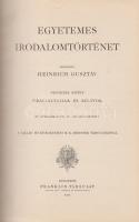 Egyetemes irodalomtörténet. Szerkeszti Heinrich Gusztáv. I-IV. kötet. [Teljes.]
I. kötet: Ó-kori ke...