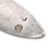 Antik ezüst (Ag) kanál, jelzett, nettó: 65g