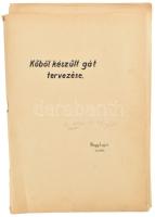 1946 Sopron, kőből készült gát tervezése, számos hossz-szelvénnyel és egyéb tervrajzzal, feljegyzése...