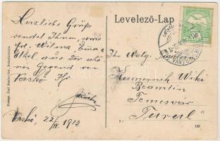 1913 Vaskő, Moravica-Eisenstein, Ocna de Fier; Hauptplatz, Röstöfen / Fő tér, üzlet, kemencék, bánya...