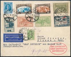 1930 Zeppelin repülés levél Moszkvából Friedrichshafenbe / Zeppelin cover from Moscow to Friedrichshafen