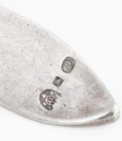 Antik ezüst (Ag) kanál, jelzett, 13 latos, nettó: 68g