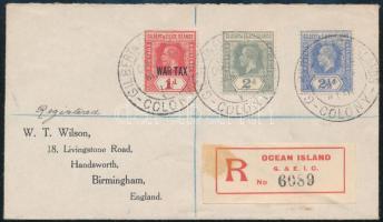 1919 Ajánlott levél / Registered cover to Birmingham