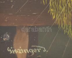 Giszinger Jenő (1895 - 1942): Asztali csendélet könyvvel és cigarettával. Olaj, fa. Jelzett 12x11 cm