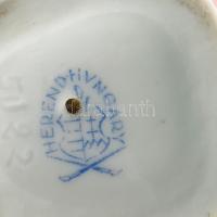 Herendi kacsa figura. Kézzel festett, jelzett, minimális kopással 6,5 cm