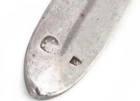 Antik ezüst (Ag) kanál, jelzett, 19. sz. első fele, nettó: 53g