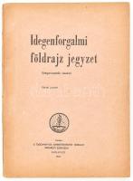 Idegenforgalmi földrajz jegyzet. (Idegenvezetők részér.e ) Bp., 1967, Tudományos Ismeretterjesztő Társulat Budapesti Szervezete. Kiadói papírkötés.