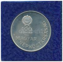 1983. 100Ft Cu-Ni-Zn "Széchenyi István" eredeti műbőr tokban, tanúsítvánnyal T:UNC (eredet...