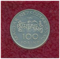 1984. 100Ft alpakka "Kőrösi Csoma Sándor" eredeti műbőr tokban, tanúsítvánnyal T:UNC (ered...