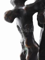 Kerényi Jenő (1908-1975): Golgota. 1972. Patinázott bronz, márvány talapzaton. Jelzett a jobb oldali...