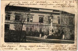 Léva, Levice; Tanítóképezde első épülete (1873-ba költözött ide, jelenleg a református plébánia hivatal). Dukesz Lipót kiadása / first building of the teachers' training institute (Calvinist parish office at the moment) (EB)