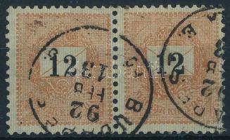 1889 12kr pár elcsúszott értékszámmal / shifted number