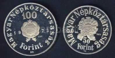 1973. 50Ft Ag + 100Ft Ag "Petőfi Sándor" pár T:exPP Csak 6000db!