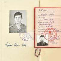 1972 Kossuth katonai főiskola leckekönyv (tüzér szak) és párttagkönyv