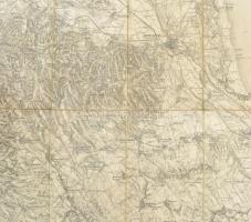 cca 1910 Pozsony, Kismarton, Sopron katonai térképek vászonra kasírozva