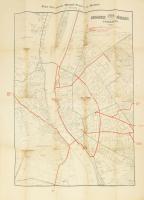 1885 Balázs Mór: Plan Plan des neuesten Dampf-Tramway -Netzes. (a legújabb gőzvillamos hálózat térképe.) A vasút és villamosvonalak rajzával. 62x80 cm Szakadással. Nagyon ritka térkép.