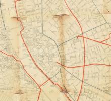 1885 Balázs Mór: Plan Plan des neuesten Dampf-Tramway -Netzes. (a legújabb gőzvillamos hálózat térké...