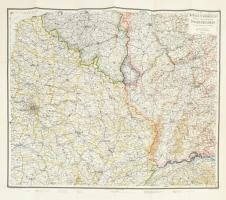 Nordost - Frankreich Belgien, Luxemburg, Deutsche Rheinlander. Artaria, Wien, 1914. 1: 800 000 térkép borítóval