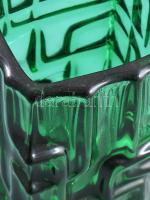 Vladislav Urban (1937-2022), Sklo Union: Design üveg váza. cca 1960, öntött, anyagában színezett tür...