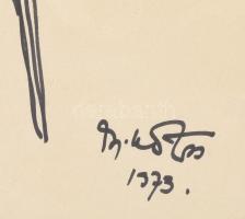 Borsos Miklós: Lovak. Ofszet, papír, jelzett,. üvegezett keretben 60x47 cm