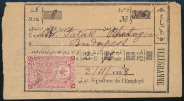 1908 Távirati díjnyugta / Teleframm fee receipt