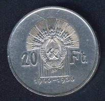 1956. 20Ft Ag "10 éves a forint" T:2 ph.