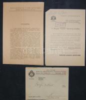 1938-1942 3 db irredenta és radikális reklámnyomtatvány és boríték