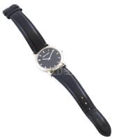 Pierre Cardin karóra, kvarc, kopott bőr szíjjal, számlap d: 28 mm