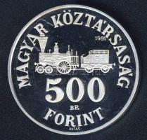 1991. 500Ft Ag "Széchenyi" T:PP Tanúsítvánnyal!
