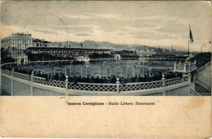 1929 Genova, Genoa; Cornigliano, Stadio Littorio (Dominante) / sport stadium, football match (fl)