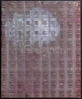 1945 A Kisegítő bélyegek felülnyomásához használt 1945 50 fillér 10x10-es eredeti nyomódúc / 10 x 10 overprint plate of 1945 50 fillér stamp