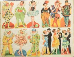 cca 1930 Gyűjtőképek füzetben , litho dombor képek.sok oldalon