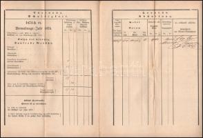 1874 Sopron adó könyv kitöltve 4 p