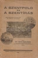 Tóth Kálmán: A Szentföld és a Szentírás. Palesztinai élmények és bibliai emlékek. Esztergom 1928. Laiszky János ny. 292 p. Egyetlen kiadás. Oldalszámozáson belül számos szövegközti és egész oldalas fényképpel, rajzzal illusztrált, néprajzi megfigyelésekben és nemzetkarakterológiai megjegyzésekben gazdag útleírás. A közel-keleti útra 1927 szeptemberében került sor, az utolsó oldalakon a zarándoklat szereplőinek névsora és csoportképe. A címoldalon régi tulajdonosi bejegyzés, példányunk fűzése kissé laza, lapszélei enyhén gyűröttek, töredezettek. Fűzve, illusztrált, kissé sérült kiadói borítóban.