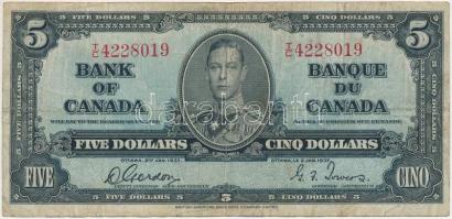 Kanada 1937. 5$ T:F folt Canada 1937. 5 Dollars C:F spot Krause P#60b