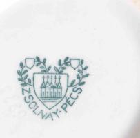 Zsolnay kávés csésze. Máz alatti matricás, jelzett, hibátlan d: 9 cm, m: 6 cm