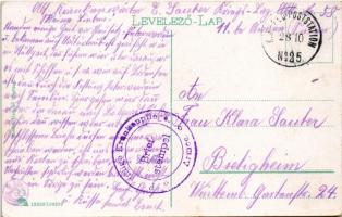 Érsekújvár, Nové Zámky; Kaszinó és Komáromi út, üzletek, templom. Binéth Gáspár kiadása / street vie...