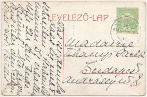 1912 Soborsin, Savarsin; Fő utca a heti vásárkor, piac, városháza. W.L. Bp. / main street during the...