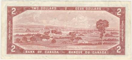 Kanada 1954. 2$ átalakított haj. Szign: Bouey -Rasminsky T:F
Canada 1954. 2 Dollars, modified hair ...