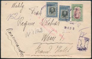 1917 Ajánlott levél Bécsbe / Registered cover to Vienna