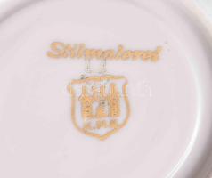 K.M.K. porcelán mokkás készlet hat személyes tejkiöntő nélkül. Kézzel festett, aranyozott, jelzett, ...