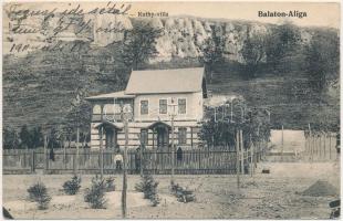 1911 Balatonaliga, Aliga (Balatonvilágos); Kuthy villa. Novák Jenő kiadása
